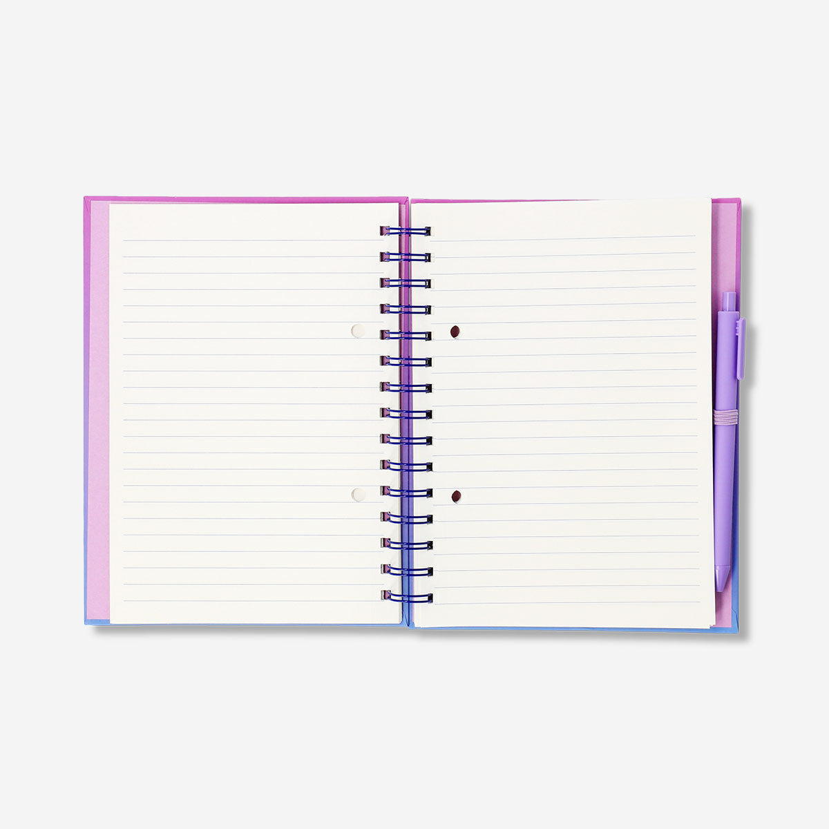 Mor Renk Geçişli Kalemli Spiralli Defter
