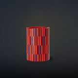 LED pillar candle with geometrical pattern - 10 cm