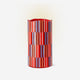 LED pillar candle with geometrical pattern - 10 cm