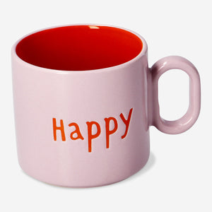 Designer Collection - Pink mug with text - 313 ml