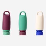 Silicone travel bottles with hangers - 3 pcs