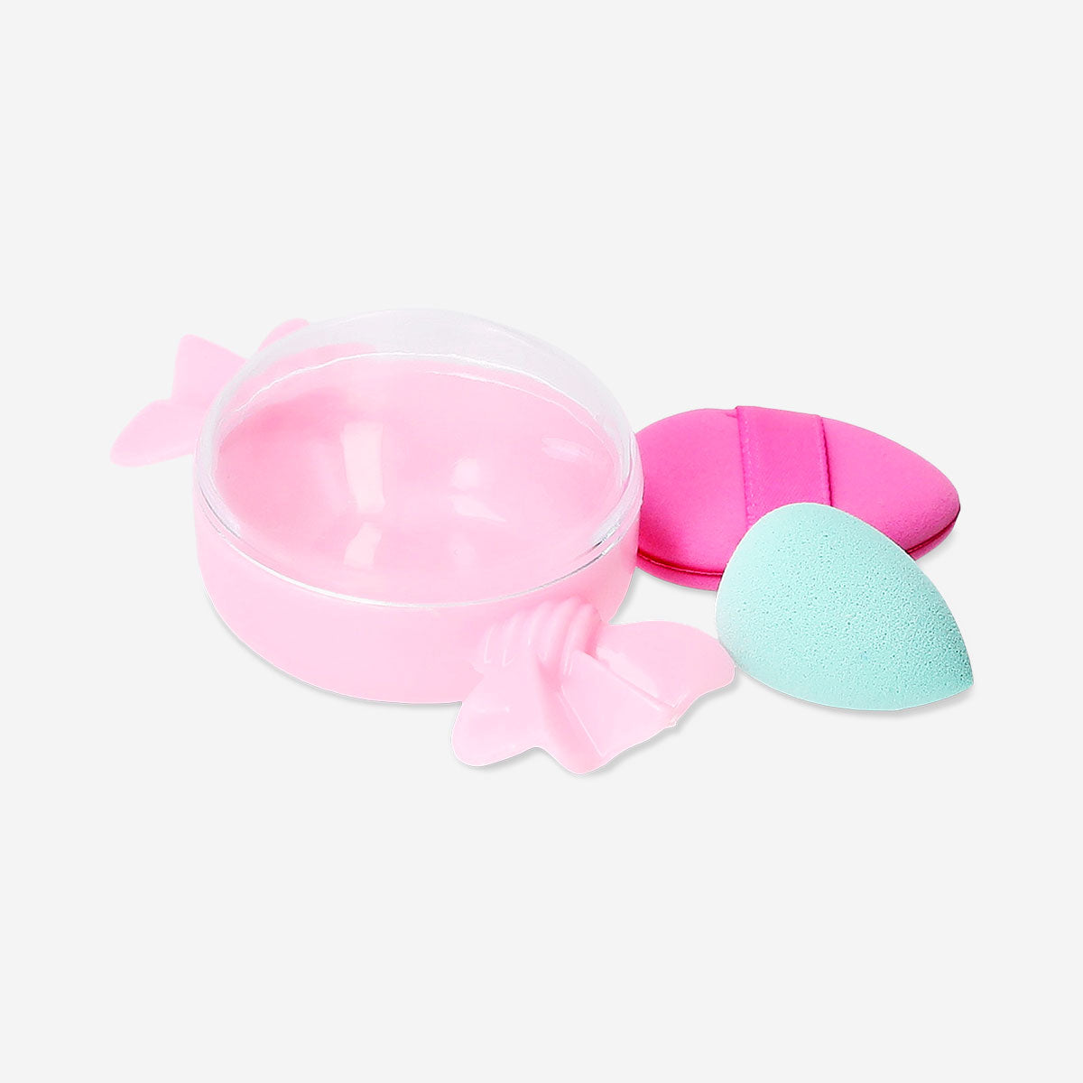 Mini makeup blender sponges in hard candy box
