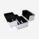 Silver beauty case with divider