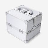 Silver beauty case with divider