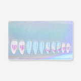 Press on nails - Hearts and rainbows