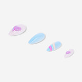 Press on nails - Hearts and rainbows