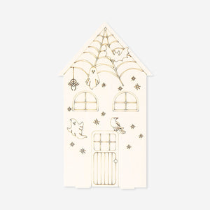 DIY doublesided wooden house for Halloween and Christmas