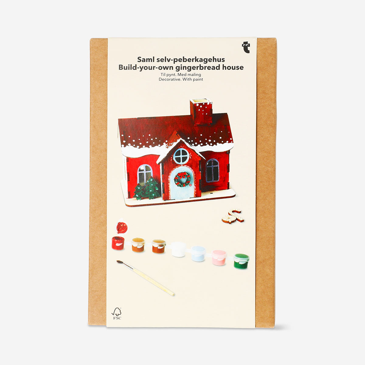 DIY wooden gingerbread house