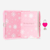 Plush reindeer diary with lock