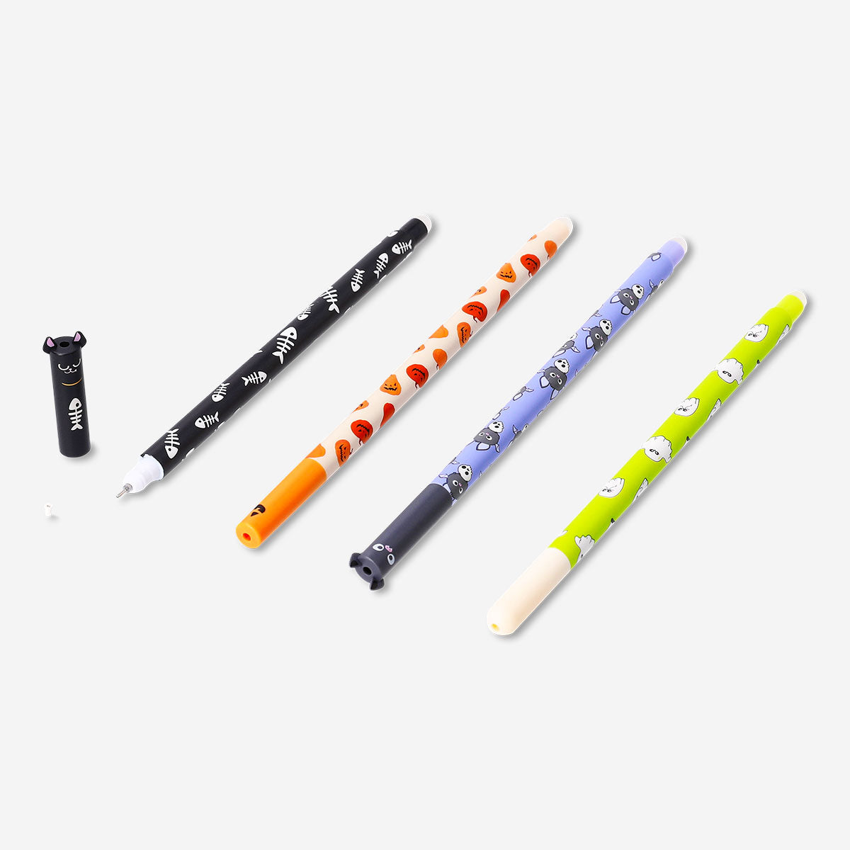 Erasable gel pens with Halloween print - 4 pcs
