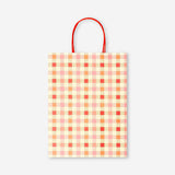 Gift bag with check pattern - 25x33 cm