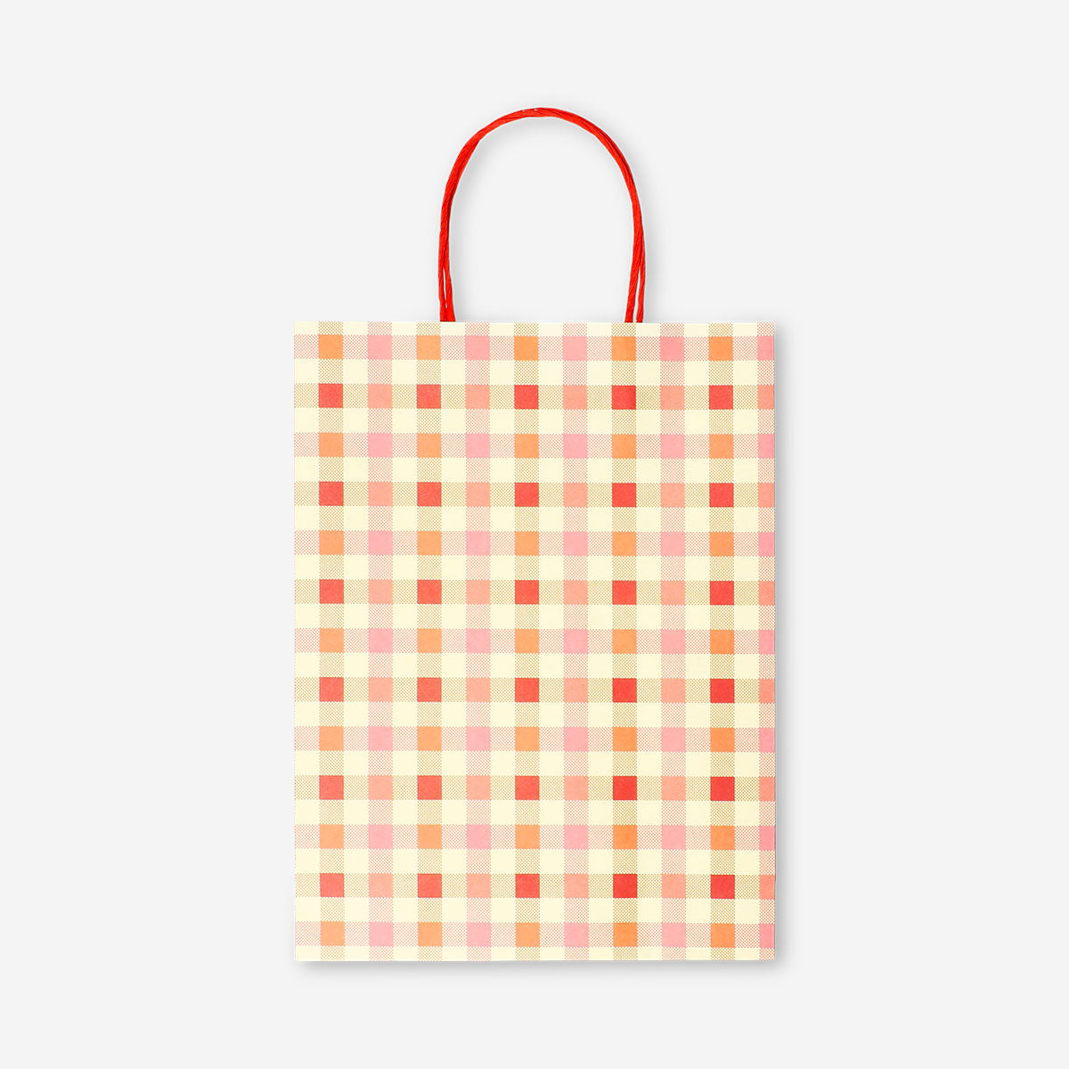 Gift bag with check pattern - 25x33 cm