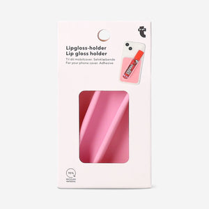 Pink lip gloss holder for phone cover