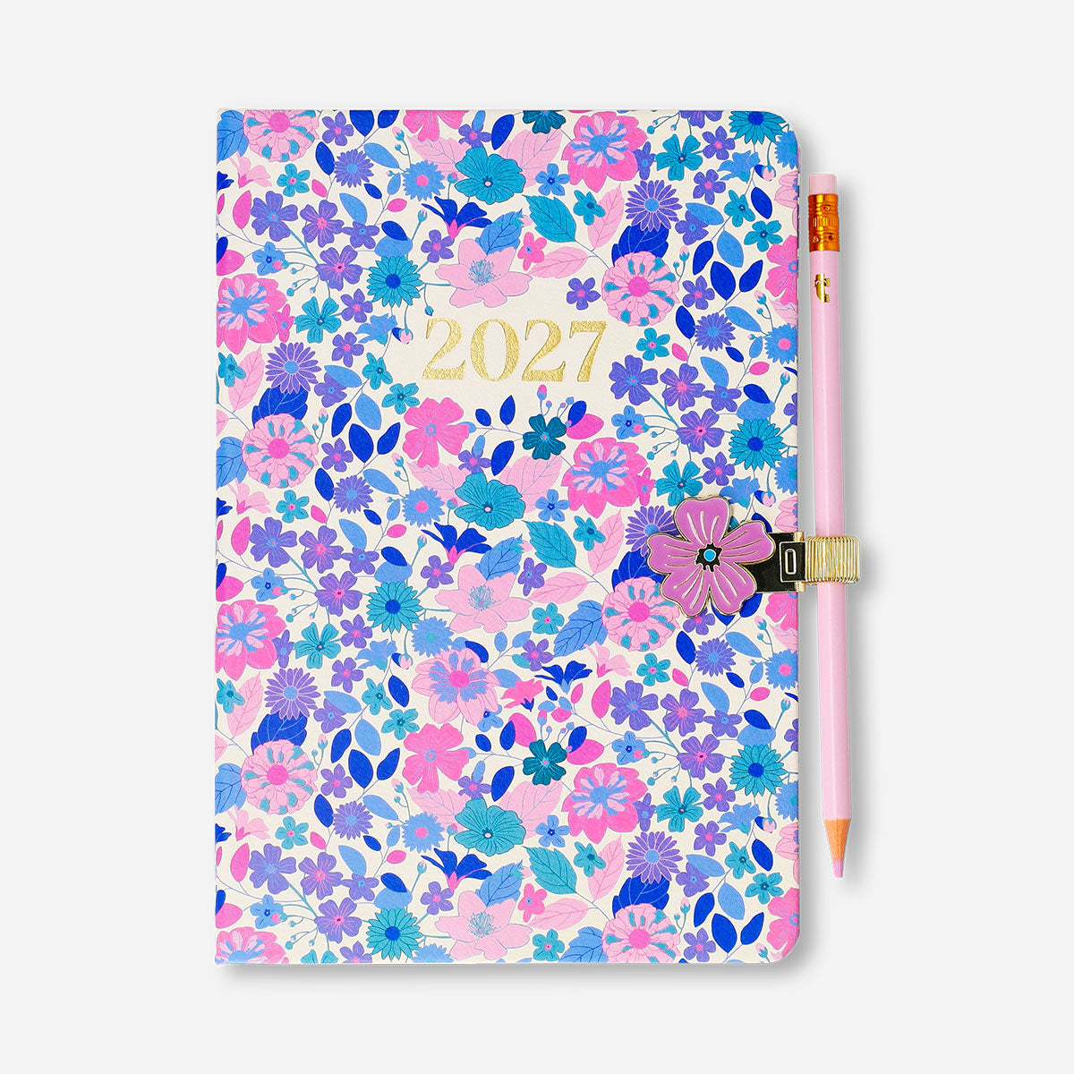 Gold pen loop with flower