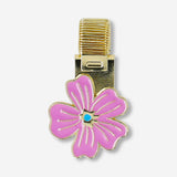 Gold pen loop with flower