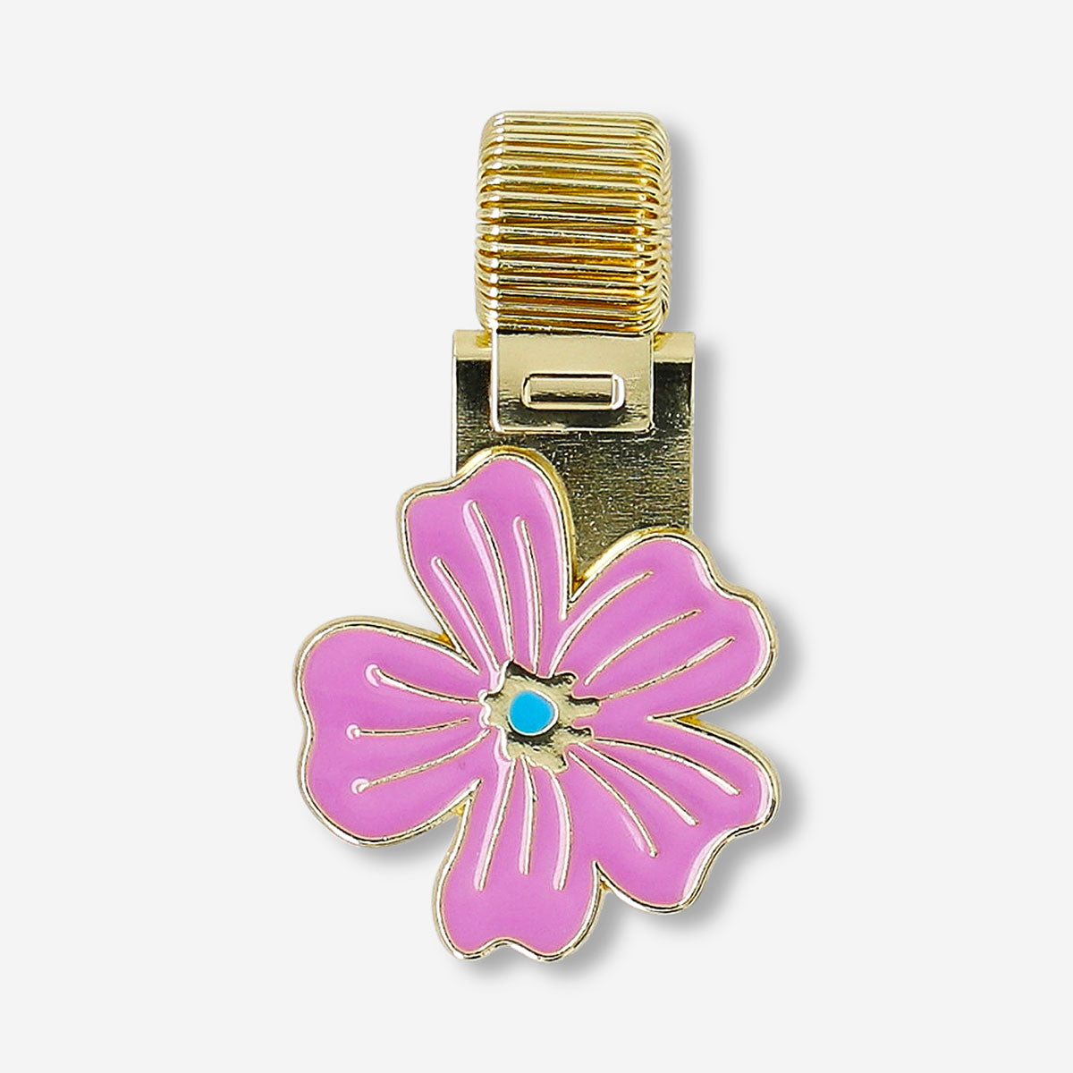 Gold pen loop with flower