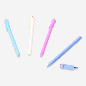 Ballpoint pens with cat toppers - 4 pcs