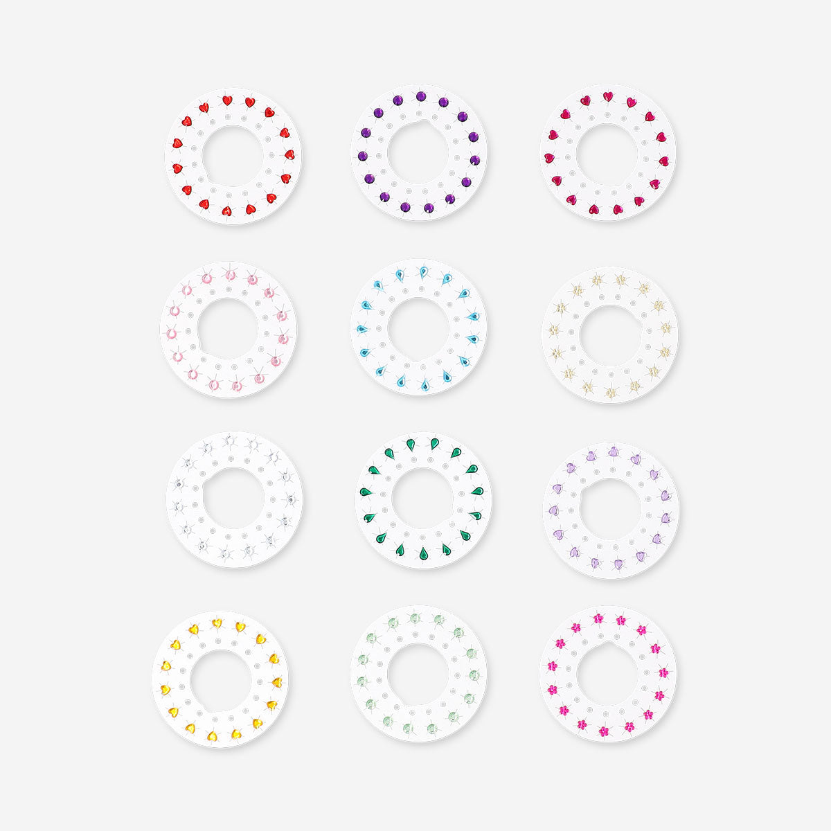 Hair jewel decorator with 12 refills