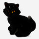 LED Işıklı Parlayan Seramik Kara Kedi
