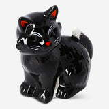 LED Işıklı Parlayan Seramik Kara Kedi