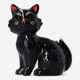 LED Işıklı Parlayan Seramik Kara Kedi