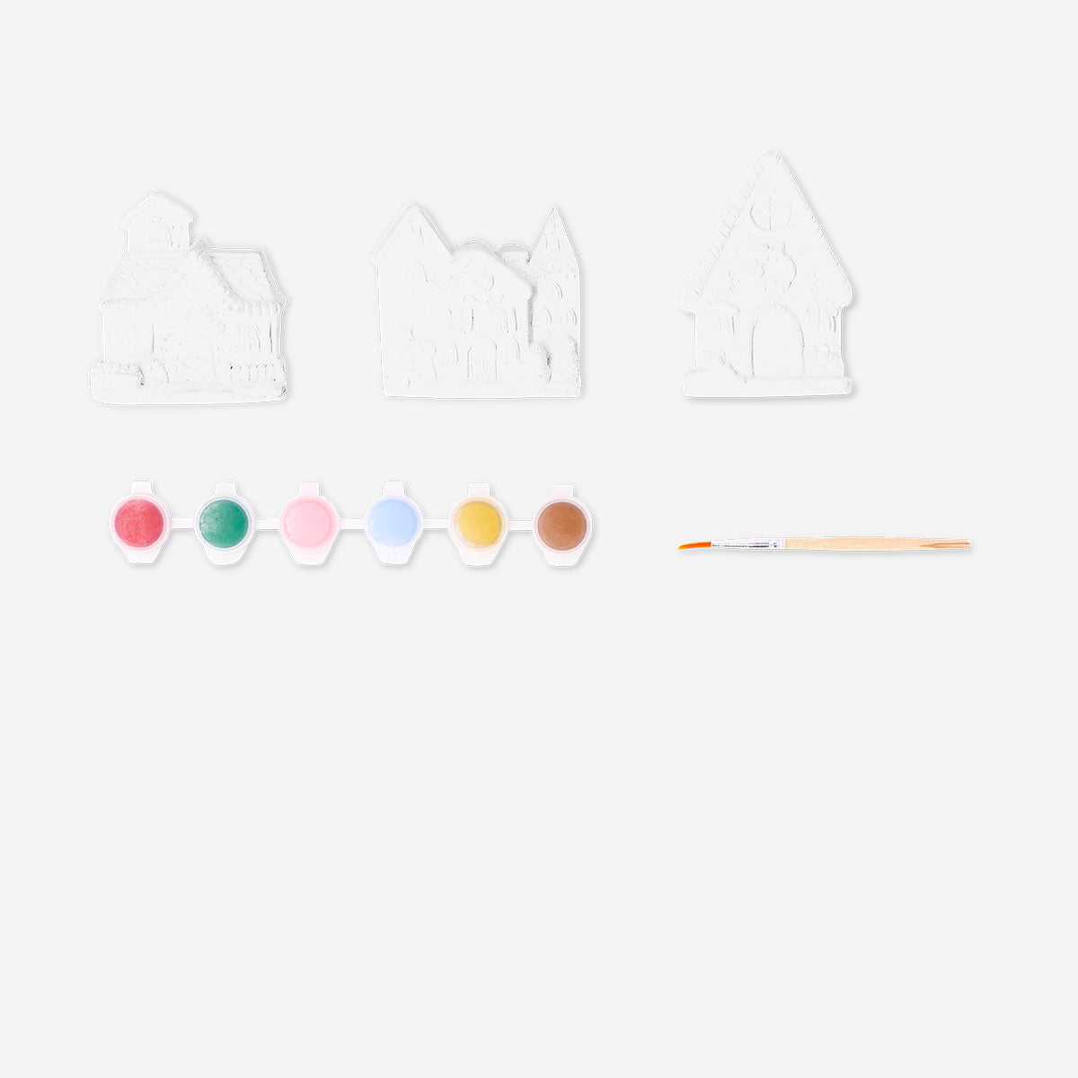 DIY plaster Christmas houses