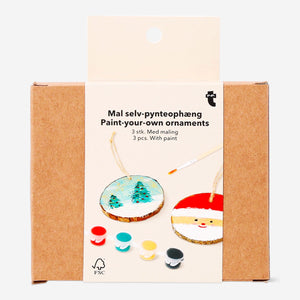 DIY wooden ornaments - 3 pcs