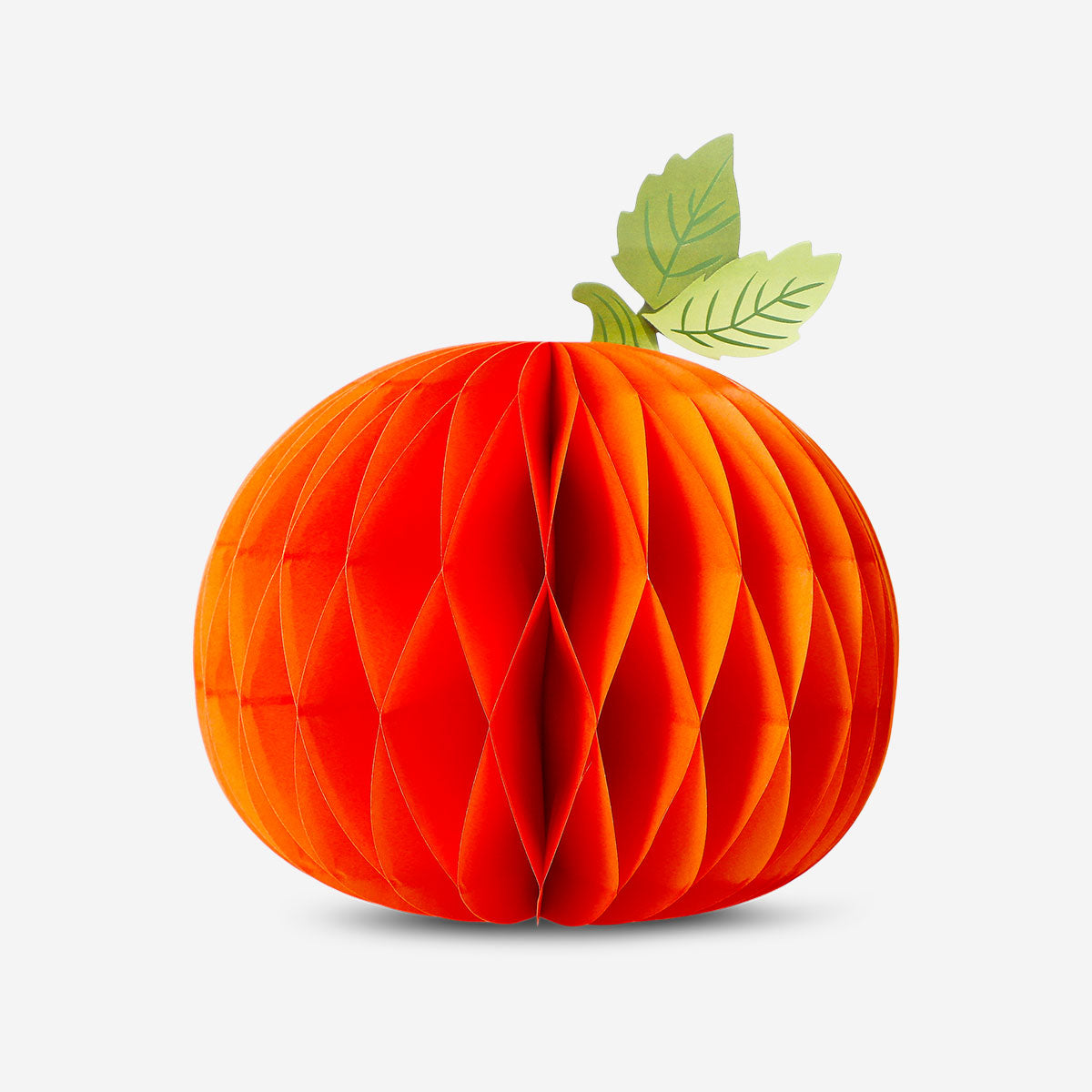 Honeycomb paper pumpkin decorations - 2 pcs