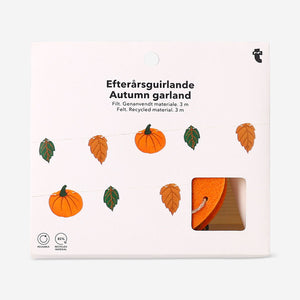 Felt garland with pumpkins - 300 cm