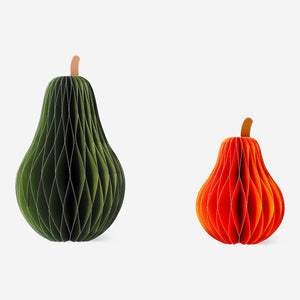 Honeycomb paper pear decorations - 2 pcs