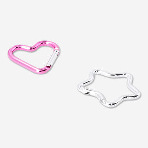 Heart and star carabiners - 2 pcs