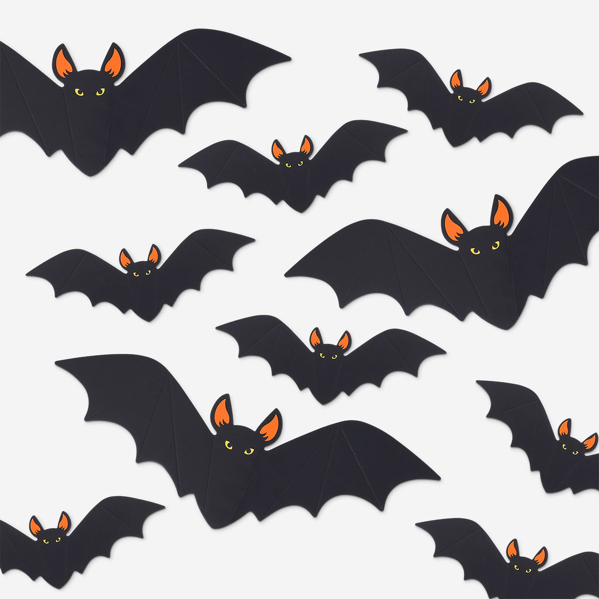 Decorative cardboard bats - 20 pcs