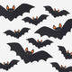 Decorative cardboard bats - 20 pcs