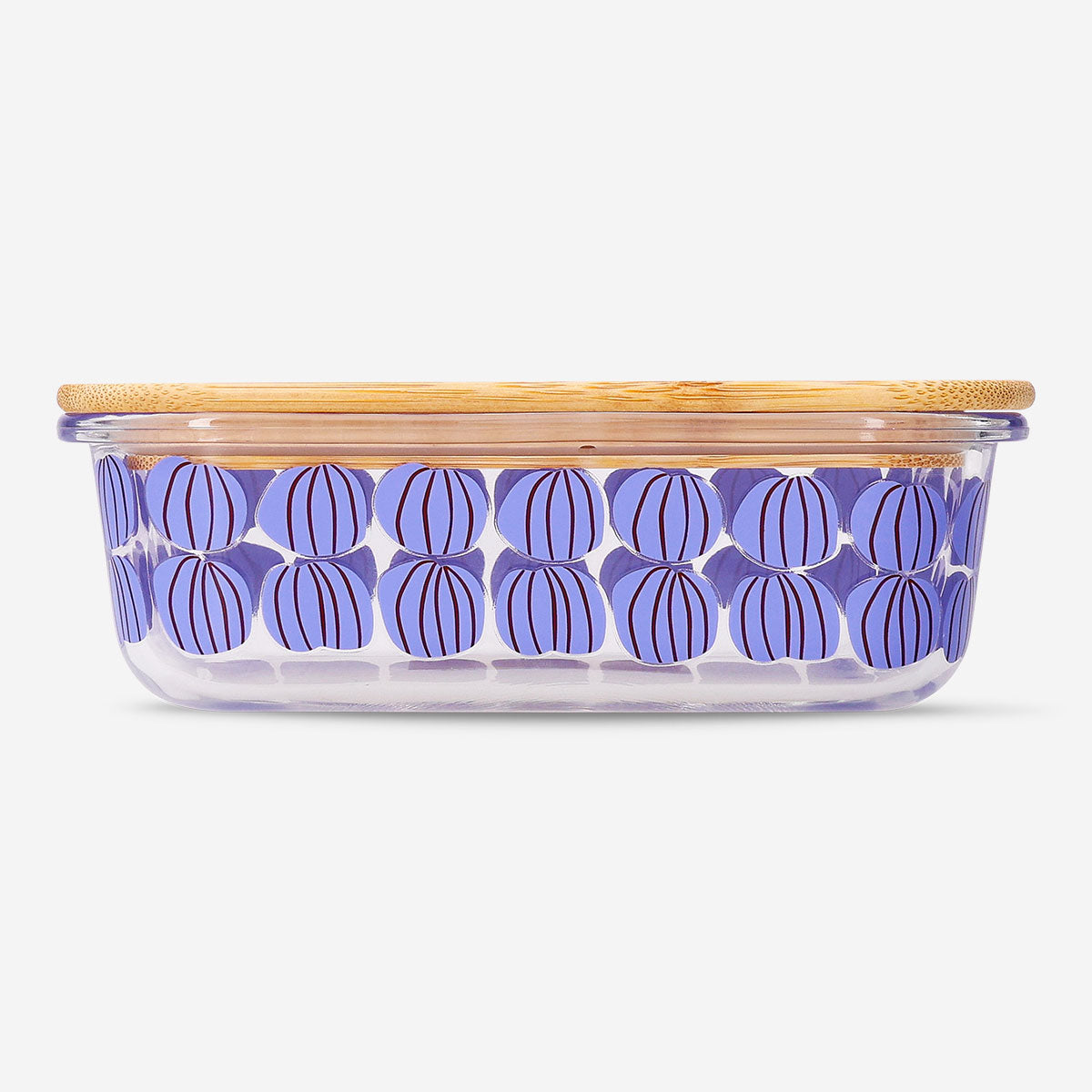 Glass food container with pumpkins - 17 cm
