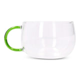 Glass mug with coloured handle - 220 ml