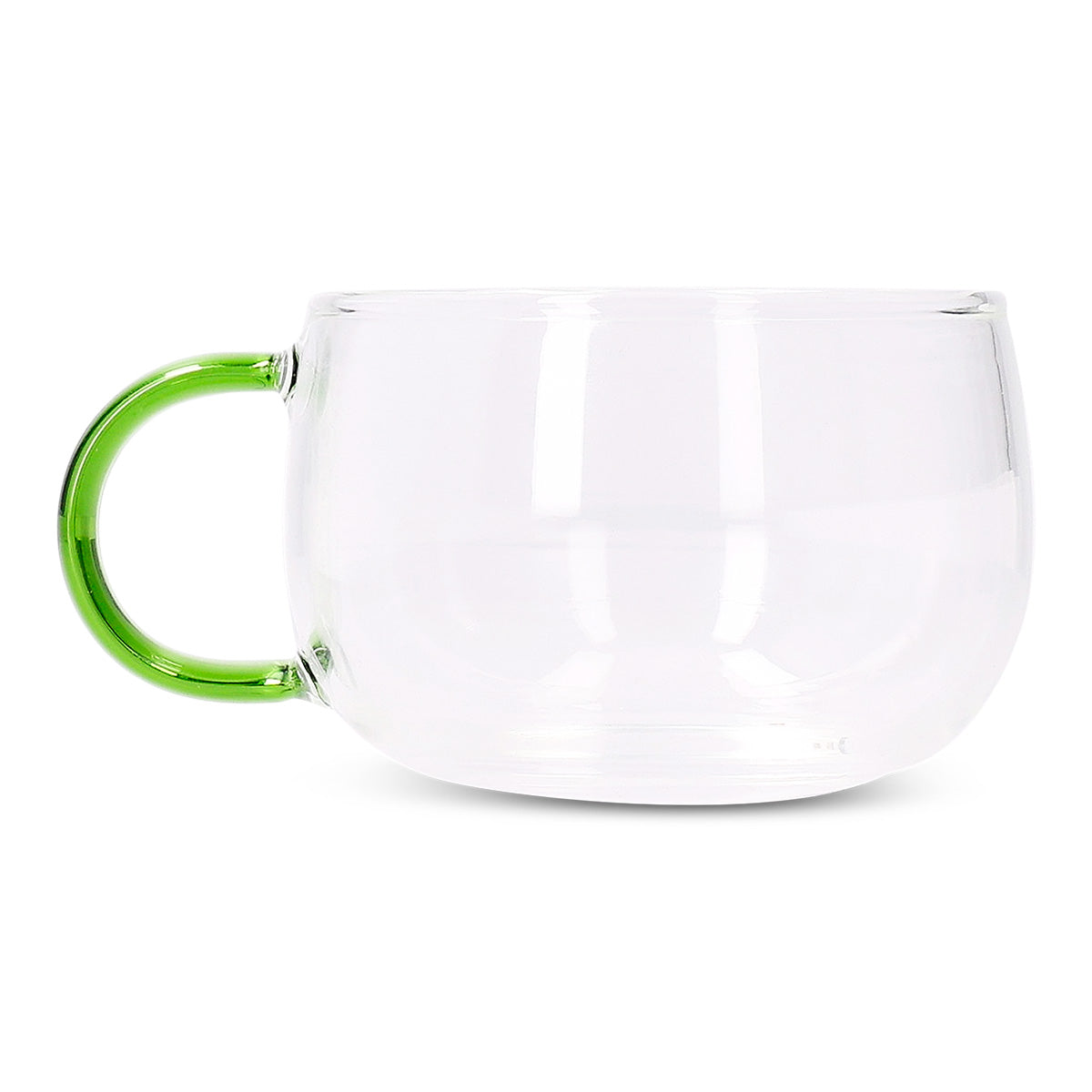 Glass mug with coloured handle - 220 ml