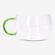 Glass mug with coloured handle - 220 ml