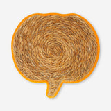 Woven cattail pumpkin placemat - 33 cm