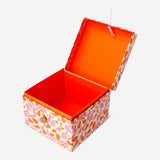 Storage box with autumn leaves - 15x15 cm