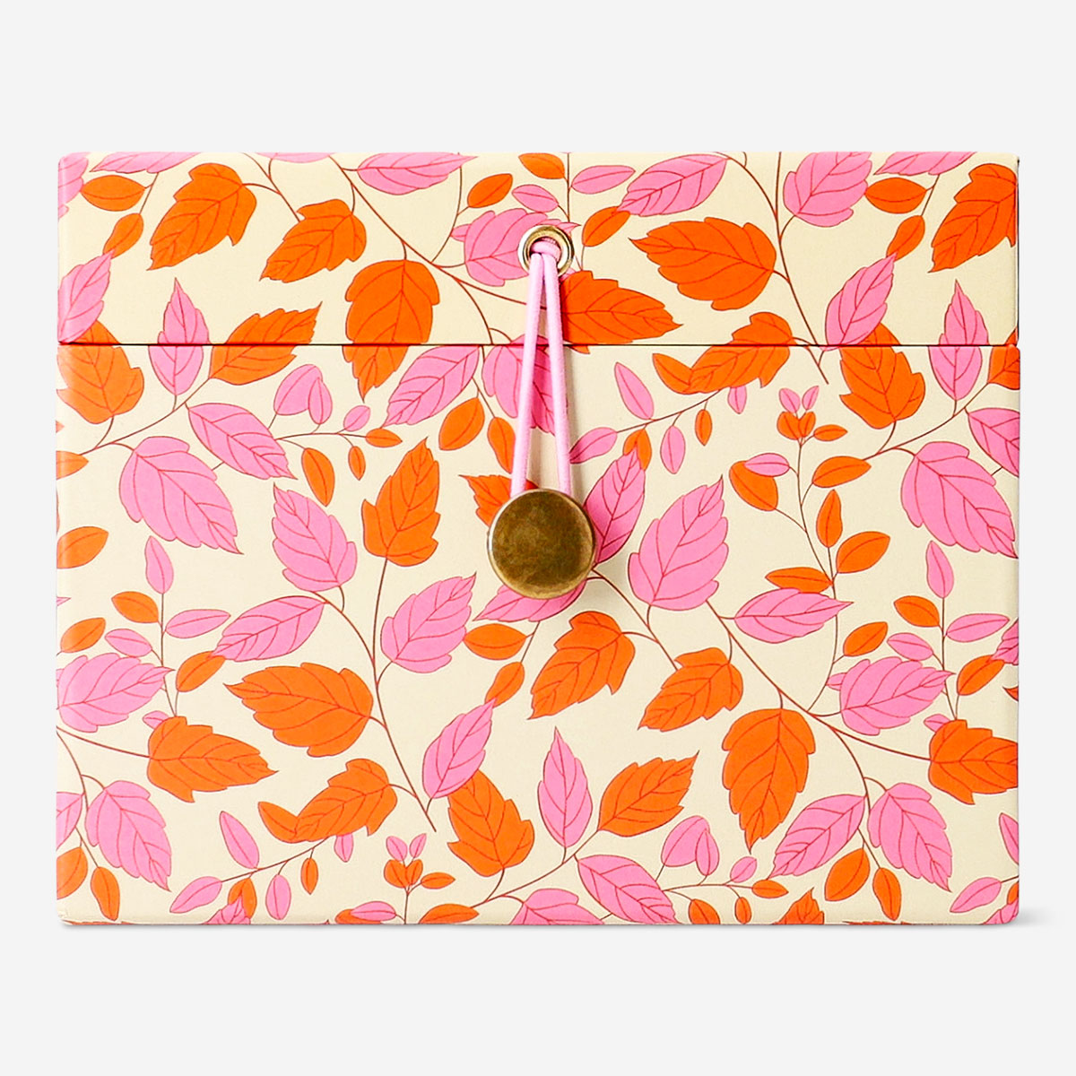 Storage box with autumn leaves - 15x15 cm