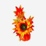 Decorative flower - Pumpkin and sunflower decoration - 20 cm
