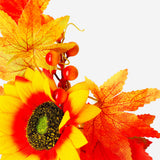 Decorative flower - Pumpkin and sunflower decoration - 20 cm