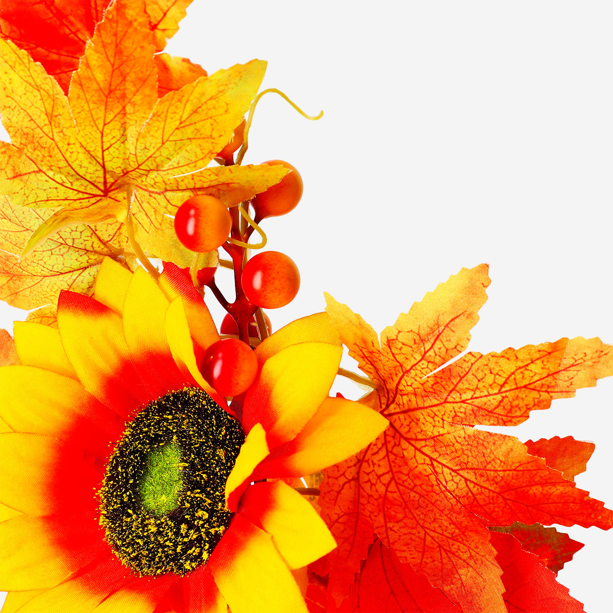 Decorative flower - Pumpkin and sunflower decoration - 20 cm