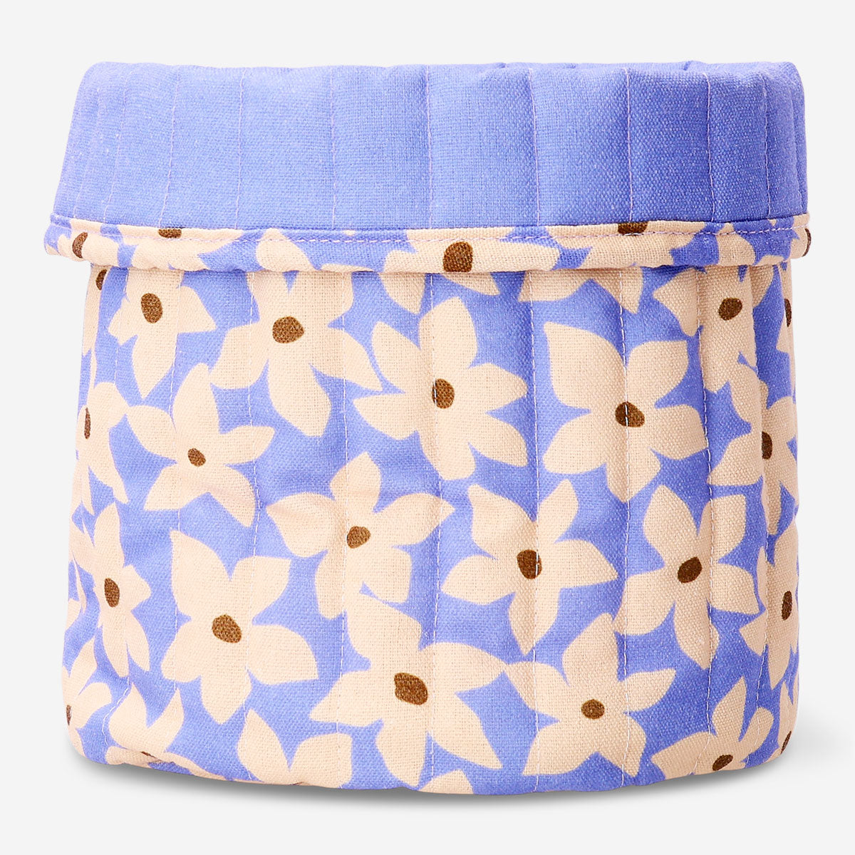 Textile storage basket with floral print - 25 cm
