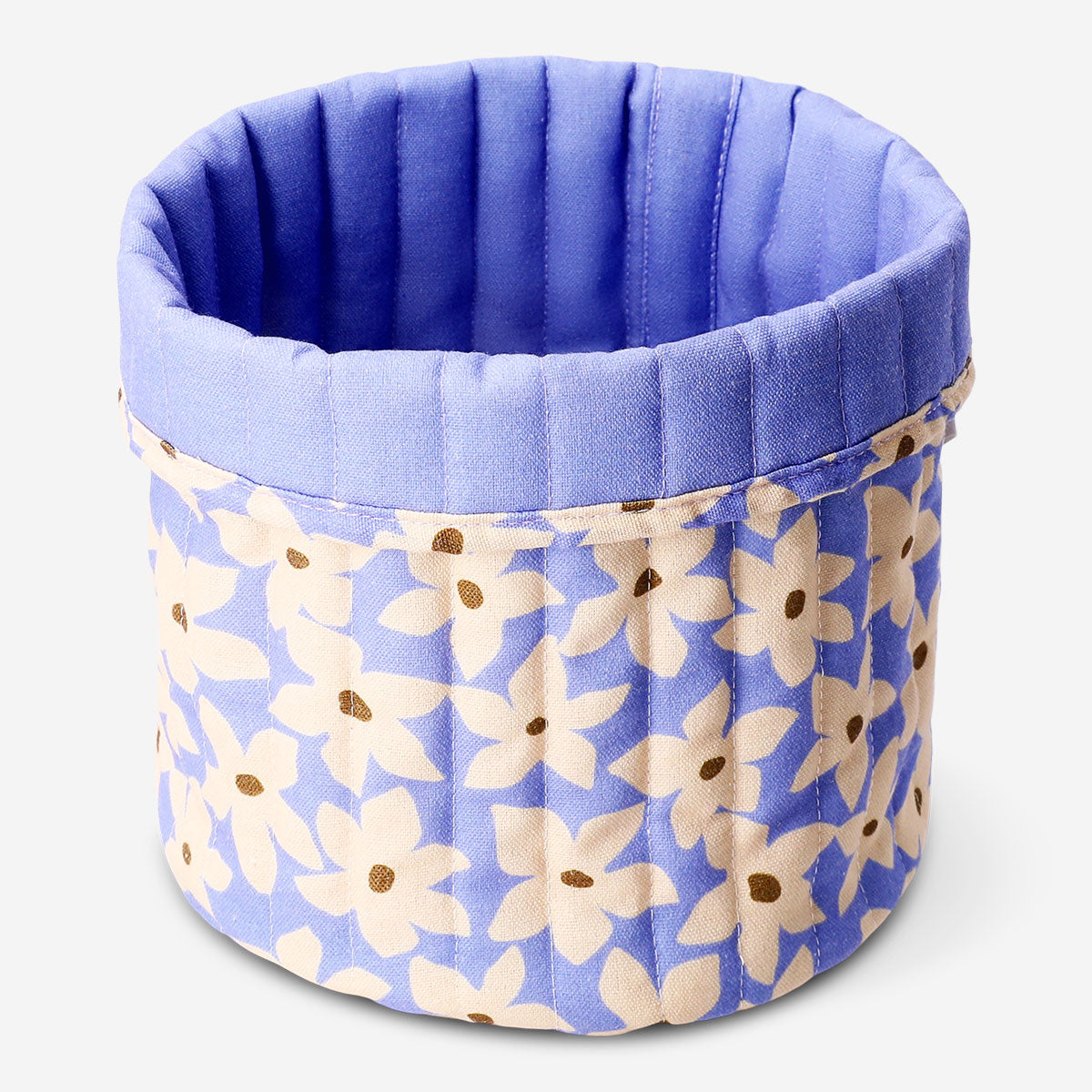 Textile storage basket with floral print - 25 cm