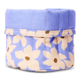 Textile storage basket with floral print - 14 cm