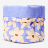Textile storage basket with floral print - 14 cm