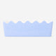 Blue felt storage basket with scalloped edges - 20x30 cm