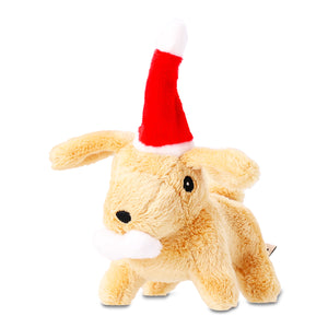 Noel Baba Şapkalı Peluş Köpek