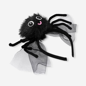 Black spider costume hairband - For adults